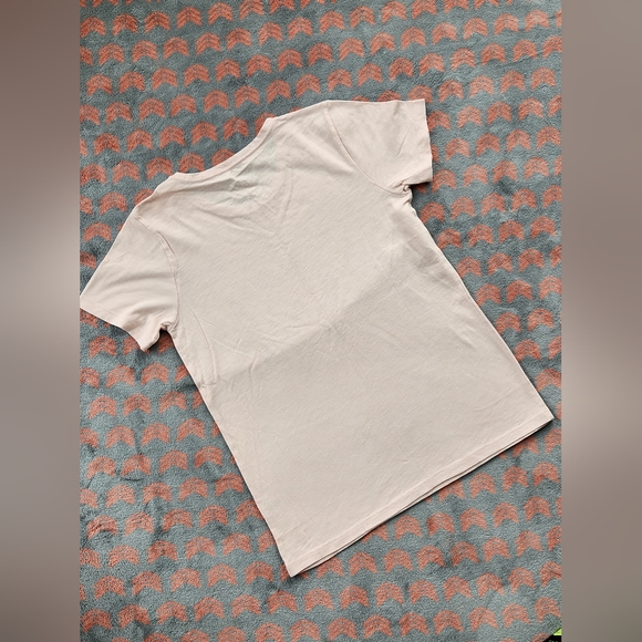 NWT J.Crew Women's Blush Pink Metallic Feathers Collectors Tee Size Medium - Picture 4 of 4